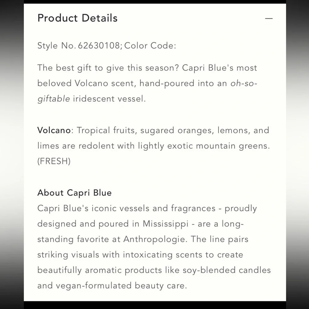 Anthropologie Capri Blue Volcano Iridescent Glass Jar Candle 19 oz - Picture 6 of 7